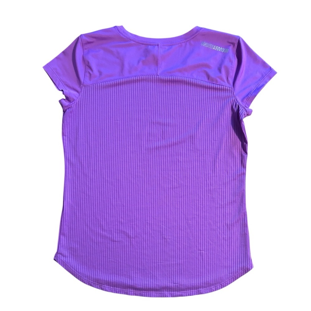 Under Armour HeatGear Mesh Back Performance Shirt Purple Medium - Picture 2 of 6